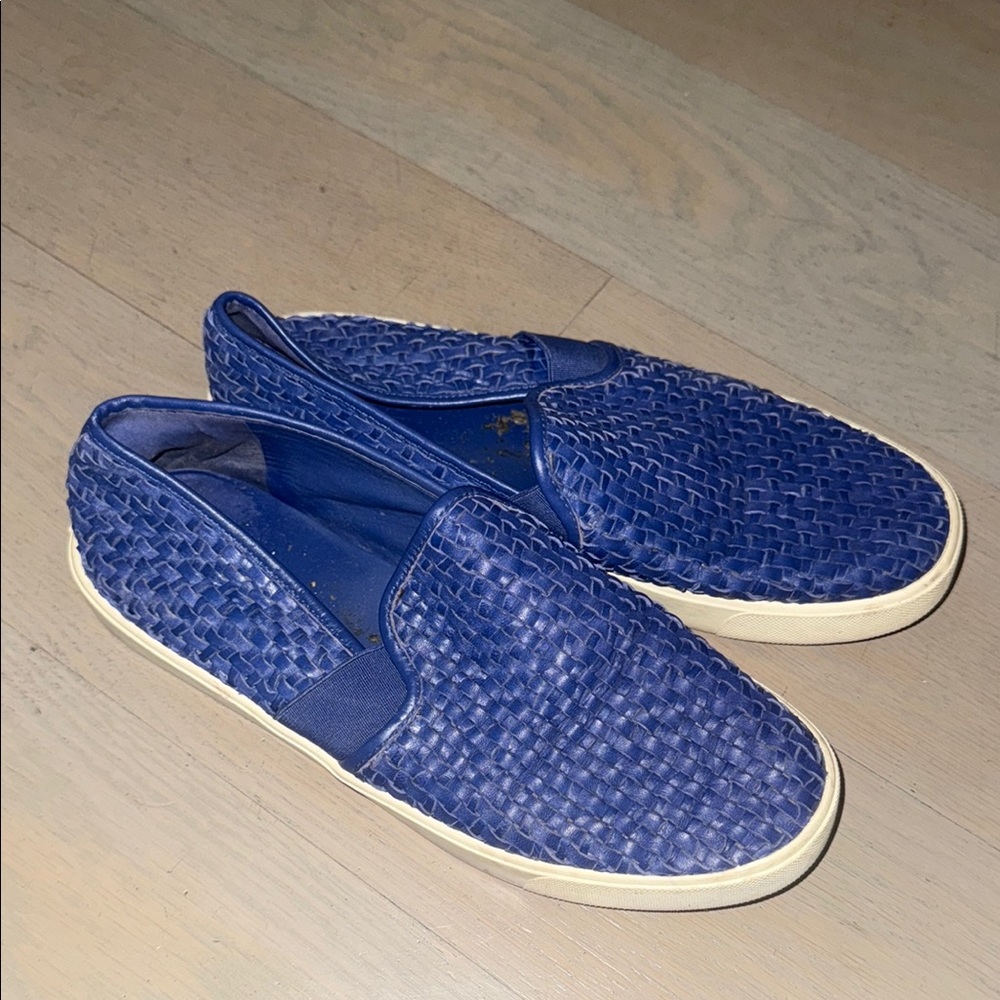 Vince Blue Woven Flats